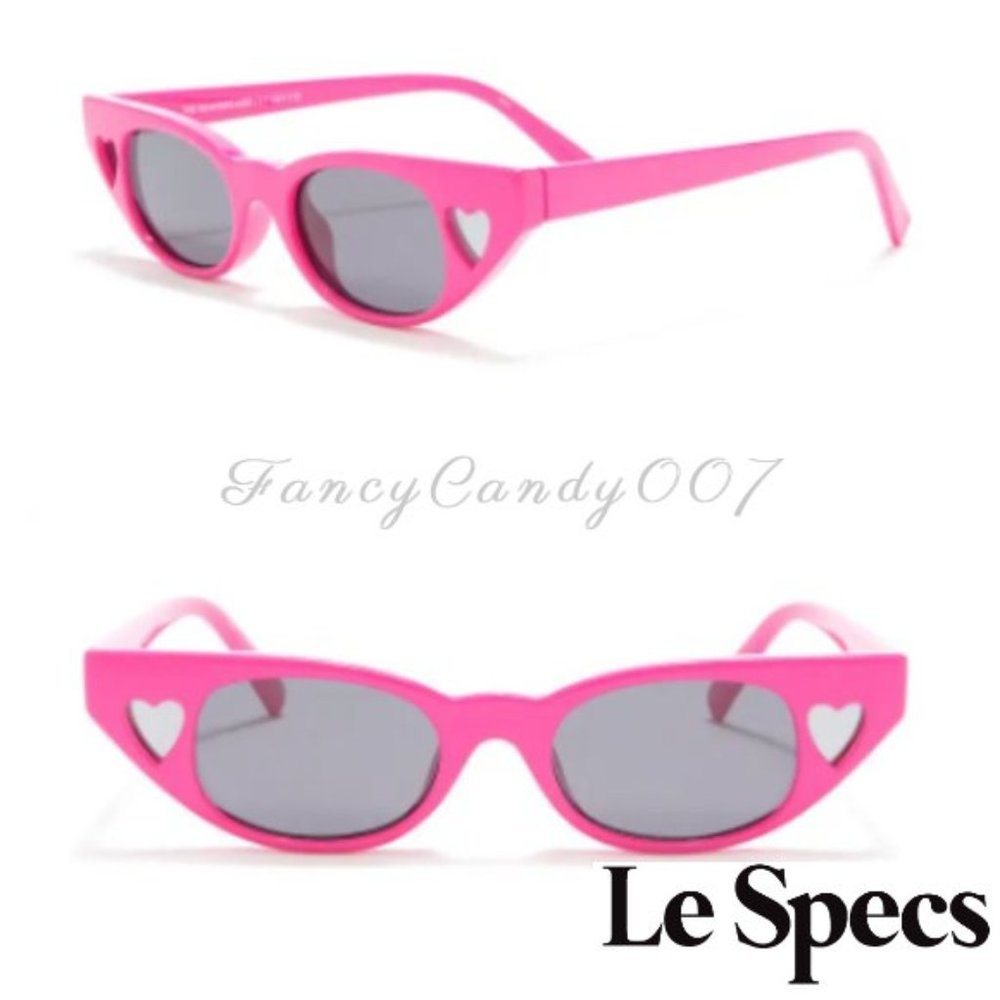 Le Specs The Heartbreaker 56mm  Heart Cutout Sunglasses Pink